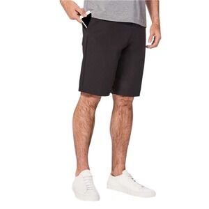 LULULEMON Men's Commission Short Relaxed *Warpstreme 11", Black, Size 34